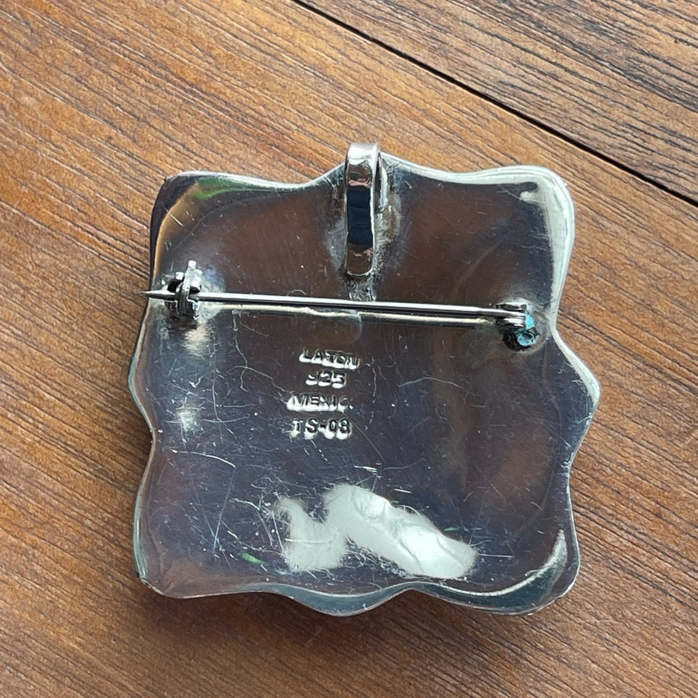 πHOST PICK!π πΉMexico 925 sterling silver pin/pendant, vintage - Picture 5 of 8